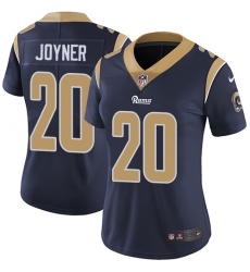 Nike Rams #20 Lamarcus Joyner Navy Blue Team Color Womens Stitched NFL Vapor Untouchable Limited Jersey