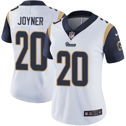Nike Rams #20 Lamarcus Joyner White Womens Stitched NFL Vapor Untouchable Limited Jersey