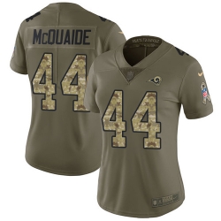 Nike Rams #44 Jacob McQuaide Olive Camo Womens Stitched NFL Limited 2017 Salute to Service Jersey