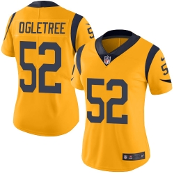 Nike Rams #52 Alec Ogletree Gold Womens Stitched NFL Limited Rush Jersey