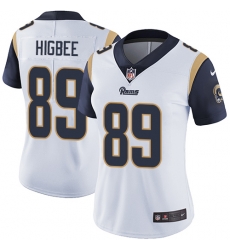 Nike Rams #89 Tyler Higbee White Womens Stitched NFL Vapor Untouchable Limited Jersey