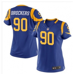 Nike Rams #90 Michael Brockers Royal Blue Alternate Womens Stitched NFL Elite Jersey