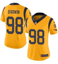 Nike Rams #98 Connor Barwin Gold Womens Stitched NFL Limited Rush Jersey