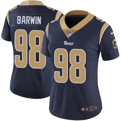 Nike Rams #98 Connor Barwin Navy Blue Team Color Womens Stitched NFL Vapor Untouchable Limited Jersey