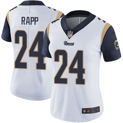 Rams 24 Taylor Rapp White Women Stitched Football Vapor Untouchable Limited Jersey