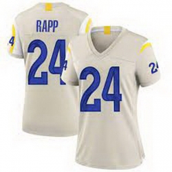 Women Los Angeles Rams #24 Taylor Rapp Bone Stitched Football Limited Jersey