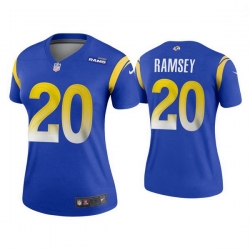 Women Los Angeles Rams Jalen Ramsey 2020 Vapor Limited Jersey Blue