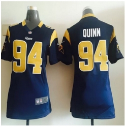 Women NEW Rams #94 Robert Quinn Navy Blue Team Color Stitched NFL Elite Jersey