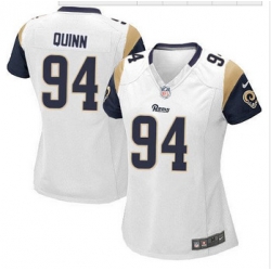 Women NEW Rams #94 Robert Quinn White Stitched NFL Elite Jersey