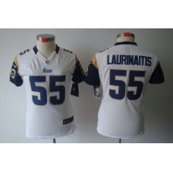 Women Nike NFL St. Louis Rams #55 James Laurinaitis White Color[NIKE LIMITED Jersey]