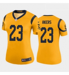 Women Nike Rams 23 Cam Akers Gold Rush Limtited Jersey