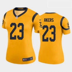Women Nike Rams 23 Cam Akers Gold Rush Limtited Jersey