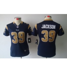 Women Nike St. Louis Rams 39# Steven Jackson Blue Color[NIKE LIMITED Jersey]