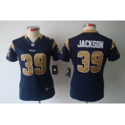 Women Nike St. Louis Rams 39# Steven Jackson Blue Color[NIKE LIMITED Jersey]