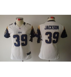 Women Nike St. Louis Rams 39# Steven Jackson White Color[NIKE LIMITED Jersey]