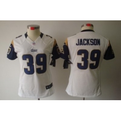 Women Nike St. Louis Rams 39# Steven Jackson White Color[NIKE LIMITED Jersey]