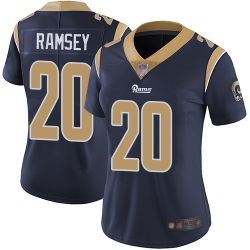 Women Rams 20 Jalen Ramsey Navy Blue Team Color Stitched Football Vapor Untouchable Limited Jersey