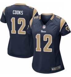 Womens Nike Los Angeles Rams 12 Brandin Cooks Game Navy Blue Team Color NFL Jersey