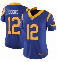 Womens Nike Los Angeles Rams 12 Brandin Cooks Royal Blue Alternate Vapor Untouchable Limited Player NFL Jersey