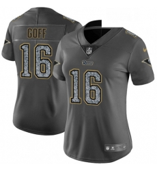Womens Nike Los Angeles Rams 16 Jared Goff Gray Static Vapor Untouchable Limited NFL Jersey