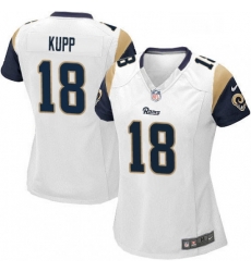 Womens Nike Los Angeles Rams 18 Cooper Kupp Game White NFL Jersey