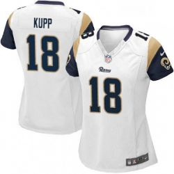 Womens Nike Los Angeles Rams 18 Cooper Kupp Game White NFL Jersey