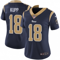 Womens Nike Los Angeles Rams 18 Cooper Kupp Navy Blue Team Color Vapor Untouchable Limited Player NFL Jersey