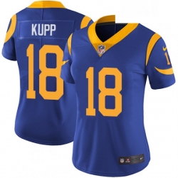 Womens Nike Los Angeles Rams 18 Cooper Kupp Royal Blue Alternate Vapor Untouchable Limited Player NFL Jersey