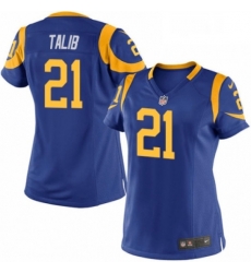 Womens Nike Los Angeles Rams 21 Aqib Talib Game Royal Blue Alternate NFL Jersey