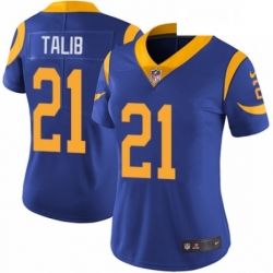 Womens Nike Los Angeles Rams 21 Aqib Talib Royal Blue Alternate Vapor Untouchable Elite Player NFL Jersey