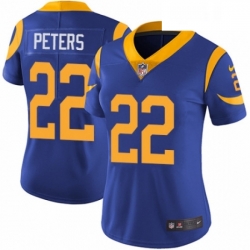 Womens Nike Los Angeles Rams 22 Marcus Peters Royal Blue Alternate Vapor Untouchable Elite Player NFL Jersey