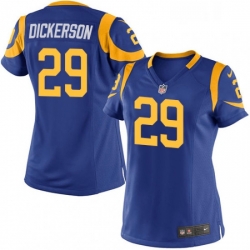 Womens Nike Los Angeles Rams 29 Eric Dickerson Game Royal Blue Alternate NFL Jersey