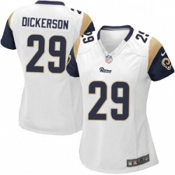 Womens Nike Los Angeles Rams 29 Eric Dickerson Game White NFL Jersey