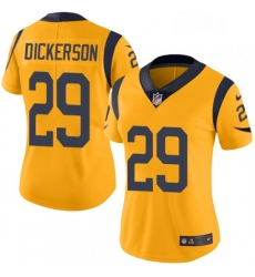 Womens Nike Los Angeles Rams 29 Eric Dickerson Limited Gold Rush Vapor Untouchable NFL Jersey