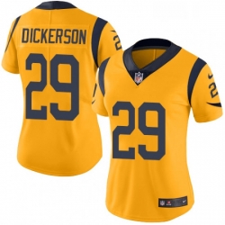 Womens Nike Los Angeles Rams 29 Eric Dickerson Limited Gold Rush Vapor Untouchable NFL Jersey