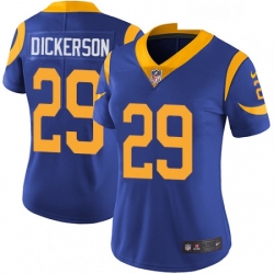Womens Nike Los Angeles Rams 29 Eric Dickerson Royal Blue Alternate Vapor Untouchable Limited Player NFL Jersey