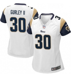 Womens Nike Los Angeles Rams 30 Todd Gurley Game White NFL Jersey