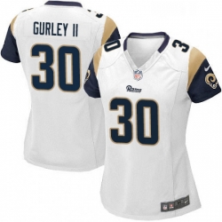 Womens Nike Los Angeles Rams 30 Todd Gurley Game White NFL Jersey