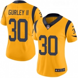 Womens Nike Los Angeles Rams 30 Todd Gurley Limited Gold Rush Vapor Untouchable NFL Jersey