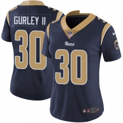 Womens Nike Los Angeles Rams 30 Todd Gurley Navy Blue Team Color Vapor Untouchable Limited Player NFL Jersey