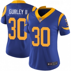 Womens Nike Los Angeles Rams 30 Todd Gurley Royal Blue Alternate Vapor Untouchable Limited Player NFL Jersey