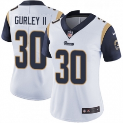 Womens Nike Los Angeles Rams 30 Todd Gurley White Vapor Untouchable Limited Player NFL Jersey