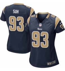 Womens Nike Los Angeles Rams 93 Ndamukong Suh Game Navy Blue Team Color NFL Jersey