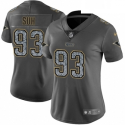 Womens Nike Los Angeles Rams 93 Ndamukong Suh Gray Static Vapor Untouchable Limited NFL Jersey