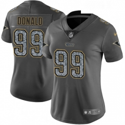 Womens Nike Los Angeles Rams 99 Aaron Donald Gray Static Vapor Untouchable Limited NFL Jersey