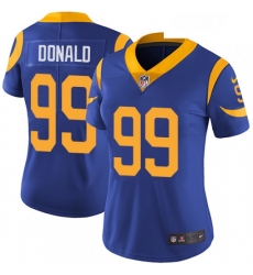 Womens Nike Los Angeles Rams 99 Aaron Donald Royal Blue Alternate Vapor Untouchable Limited Player NFL Jersey