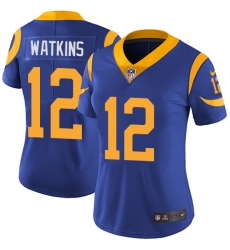 Womens Nike Rams #12 Sammy Watkins Royal Blue Alternate  Stitched NFL Vapor Untouchable Limited Jersey