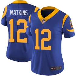 Womens Nike Rams #12 Sammy Watkins Royal Blue Alternate  Stitched NFL Vapor Untouchable Limited Jersey