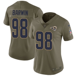Womens Nike Rams #98 Connor Barwin Olive  Stitched NFL Limited 2017 Salute to Service Jersey