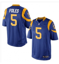 Nike Rams #5 Nick Foles Royal Blue Alternate Youth Stitched NFL Elite Jersey